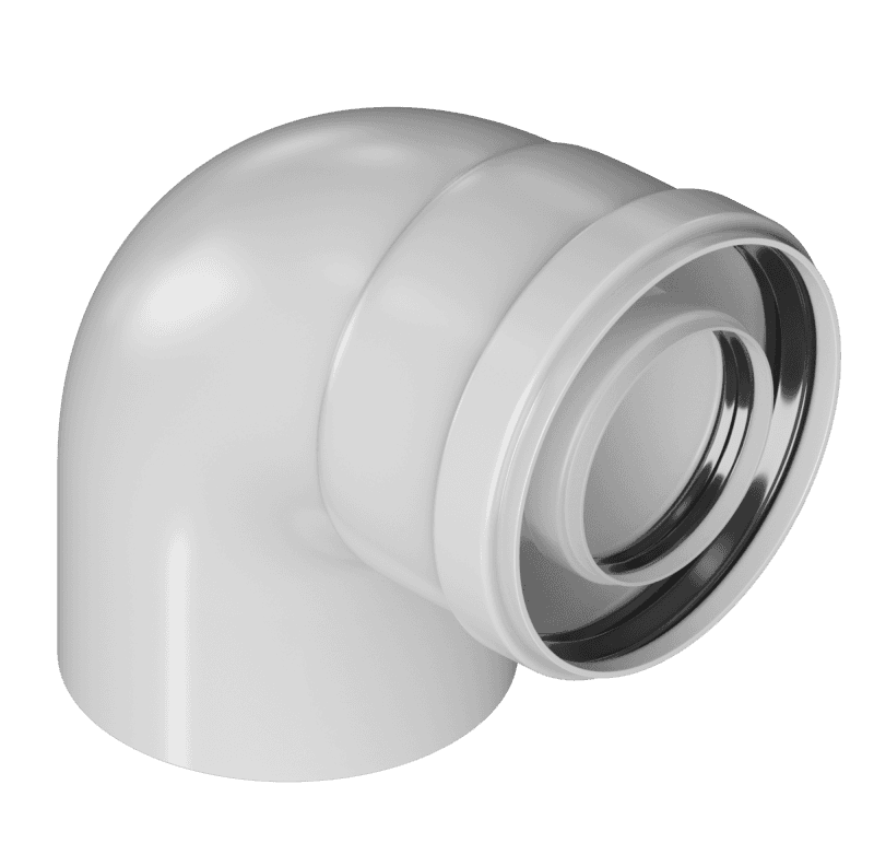 Отвод конденсационный 60/100 угол 90° KRATS (UK-90) 1.