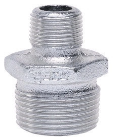 Ниппель переходной чугунный 1 1/2"х1" оцинкованный Gebo Platinum