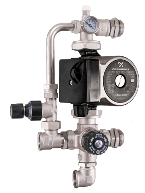 Hасосно-смесительный узел Barberi с насосом Grundfos UPSO 25-65 с перепуском, Kv=3,5 T = 30-60° C 18B040N10 1.