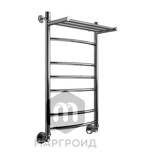 Полотенцесушитель водяной,   /50, нижн.подв., 1″, с полкой, вид 5 - 80