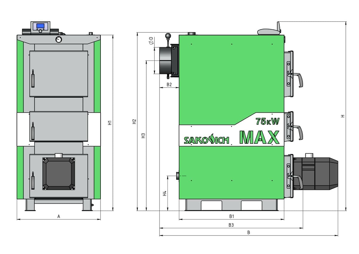 Твердотопливный пеллетный котёл SAKOVICH PELLET MAX - 50 7.